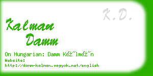 kalman damm business card